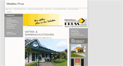 Desktop Screenshot of metallbau-pruss.de