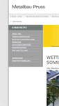 Mobile Screenshot of metallbau-pruss.de